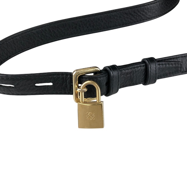 LOEWE ロエベ ハンドバッグ ブラック レザー 2way vintage ヴィンテージ オールド m3sbja
