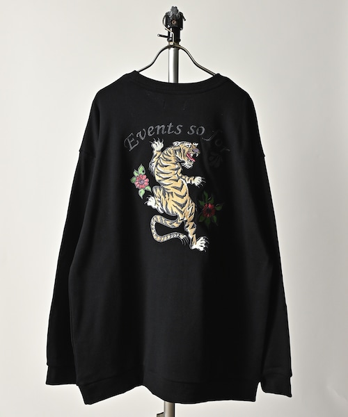 ATELANE tiger embroidery sweatshirts(BLK) 23A-24052