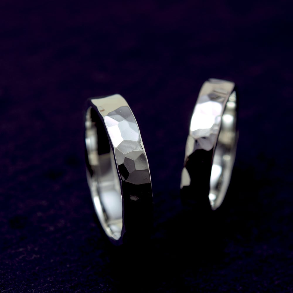 ◆受注製作 Bump Ring 鎚目/ 4mm Silver ring / シルバーリング
