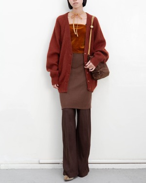 1990s KOOKAI - waist-yoke knit skirt