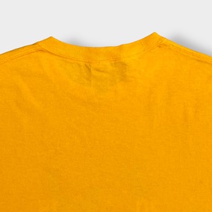 【GILDAN】高校 アメフト ロゴ プリント Tシャツ LARGE pewamo westphalia football ギルダン イエロー US古着