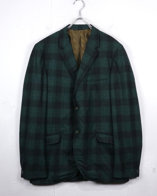 【Caka act2】60's Rare Ombre Check Vintage Tailored Jacket