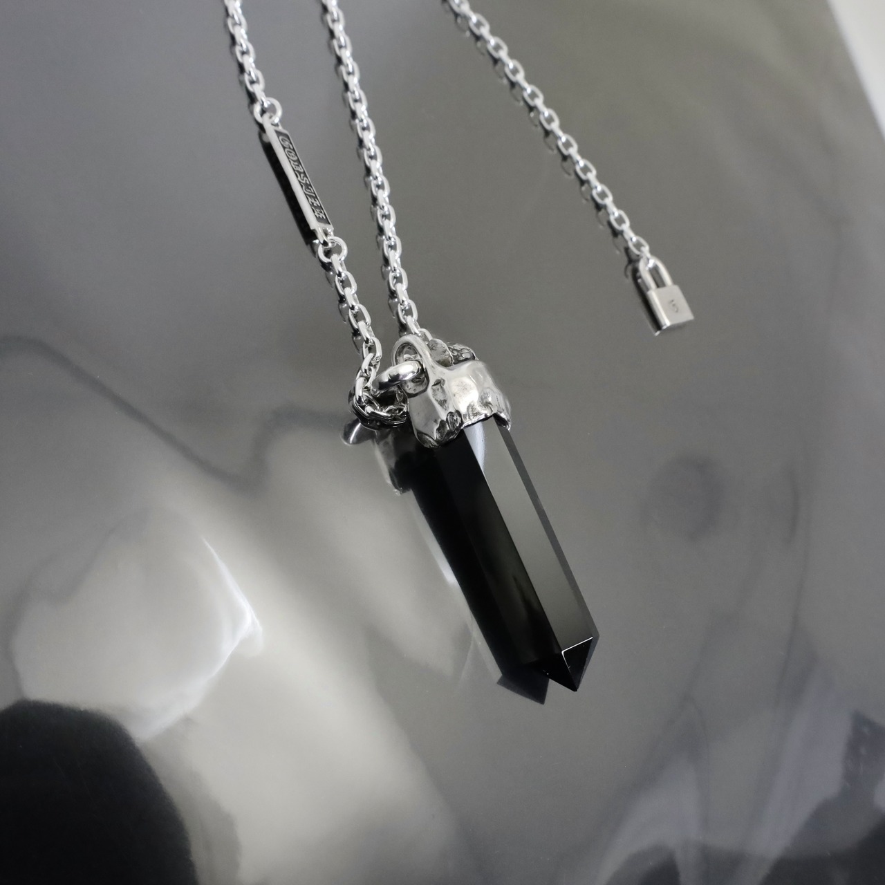One off OBSIDIAN with DIAMONDS NECKLACE  / 限定商品 オブシディアンウィズダイヤモンドネックレス