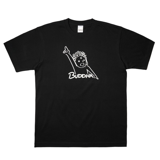 BUDDHA 仏像 Tシャツ (プリント) ブラック 6.2oz(XS〜XXL)