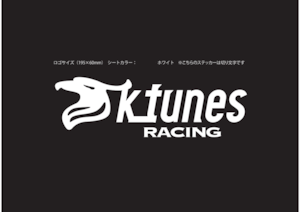 K-tunes Racing チームロゴステッカー（白文字）