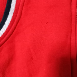 paco jeans　スウェット　フルジップ　パーカー　刺繍　レッド　M