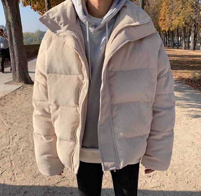 スエード ダウン ジャケット アウター コート メンズファッション 3色 韓国ファッション