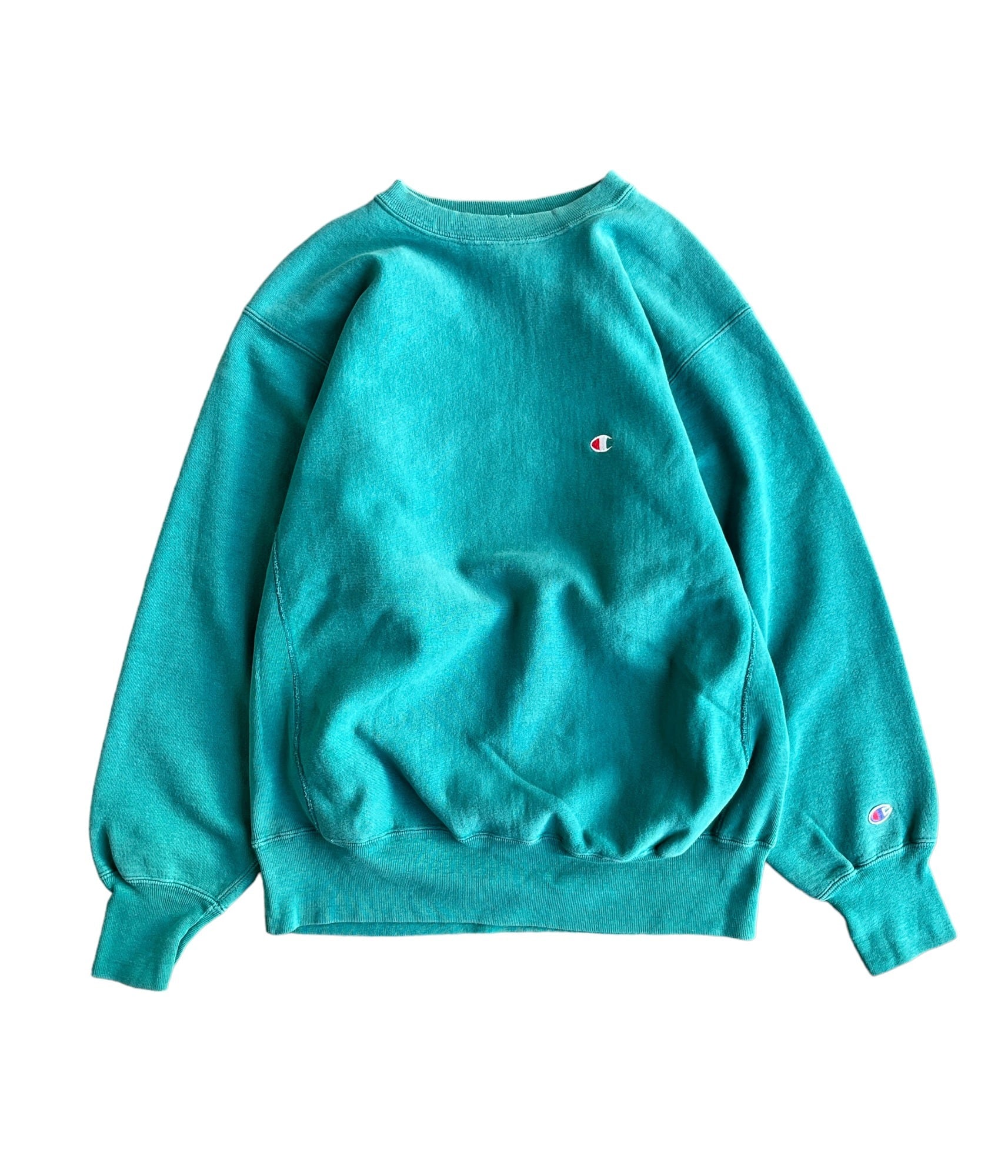Vintage 90s XL Champion reverse weave sweatshirt -Turquoise blue 