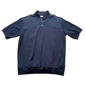POPCORN KNIT HENRY NECK SHIRT -DARK NAVY-