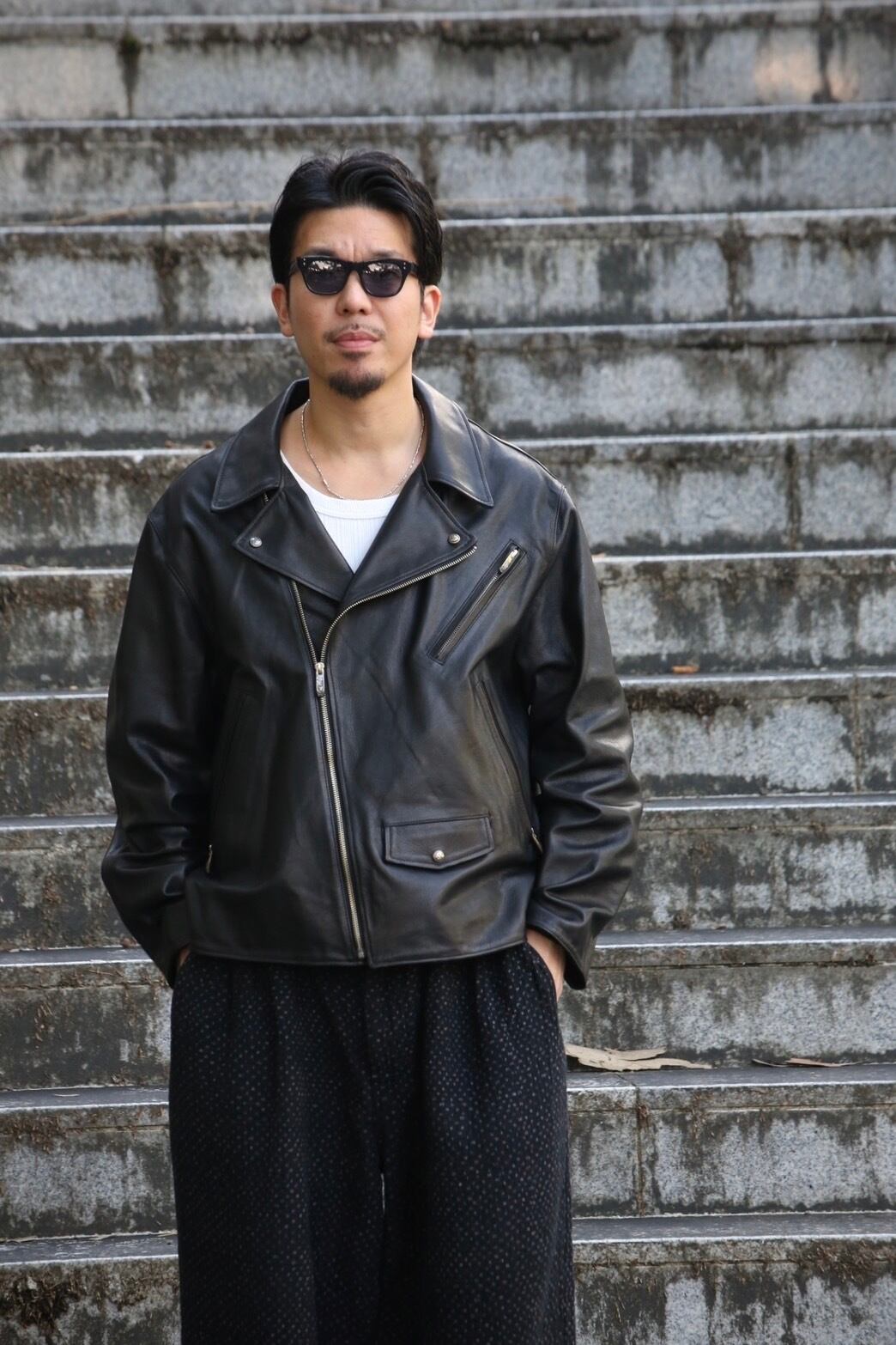 PC RIDERS JACKET W/LOVE&PEACE SILVER | 【OFFICIAL】PORTER CLASSIC 