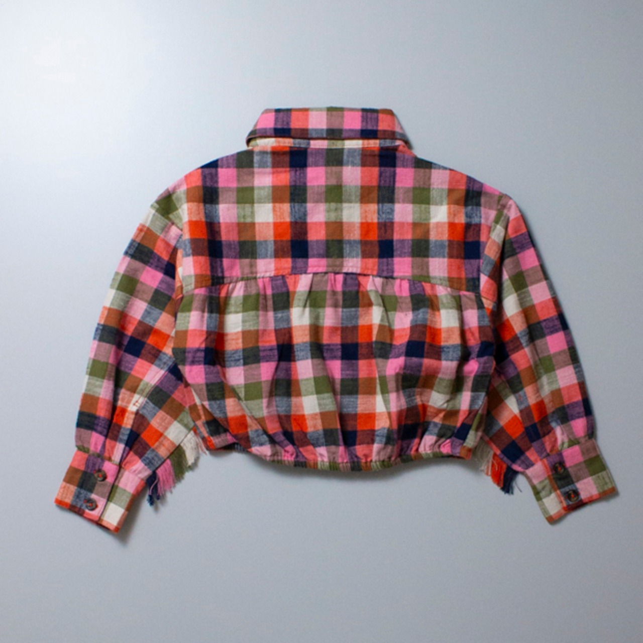 ＜JENEST＞チェック フリンジ シャツ Rif Blouse-Multi Check - 3