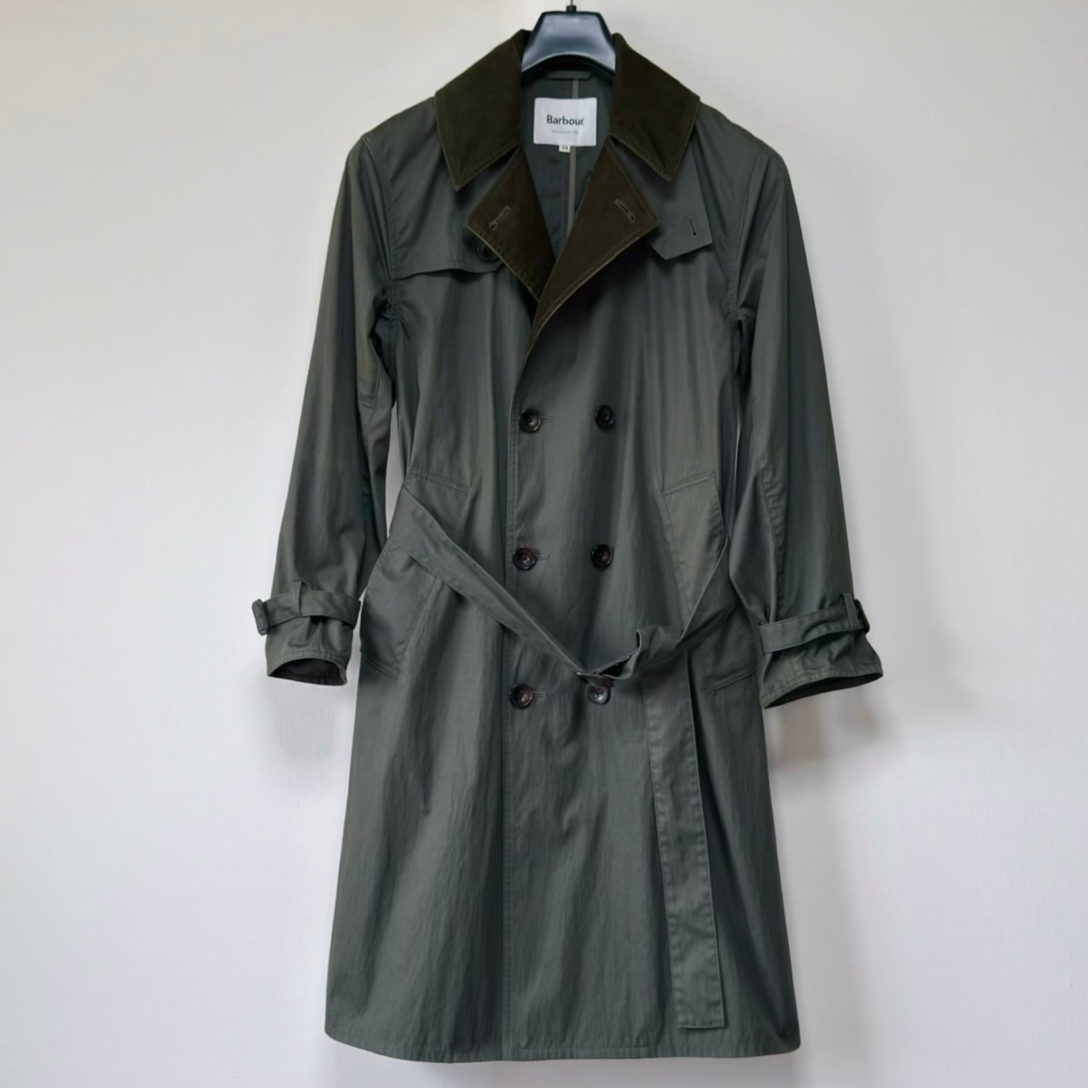 Barbour Whitleyトレンチコート Barbour Whitley トレンチコート セージグリーン サイズ34 (S相当