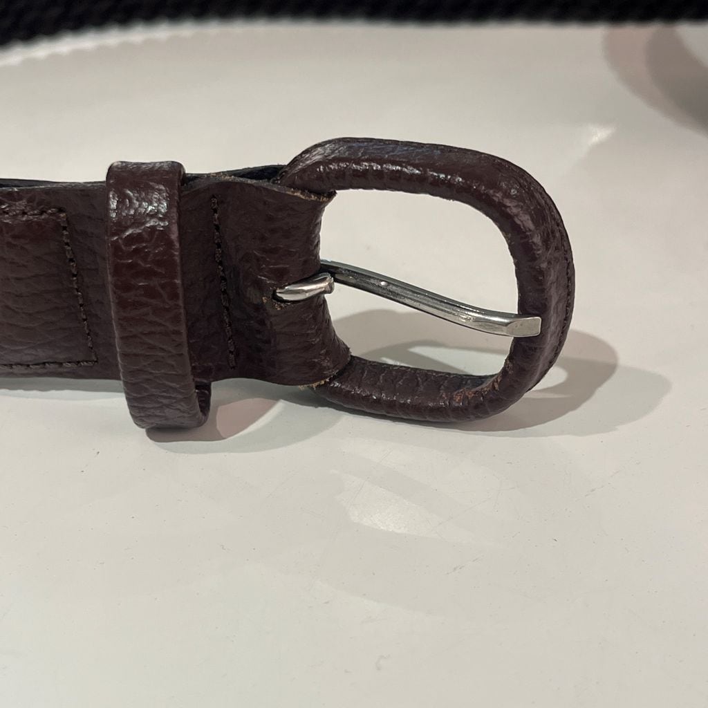 ST-POUR HOMME エスティープールオム ゴムレザー メッシュベルト