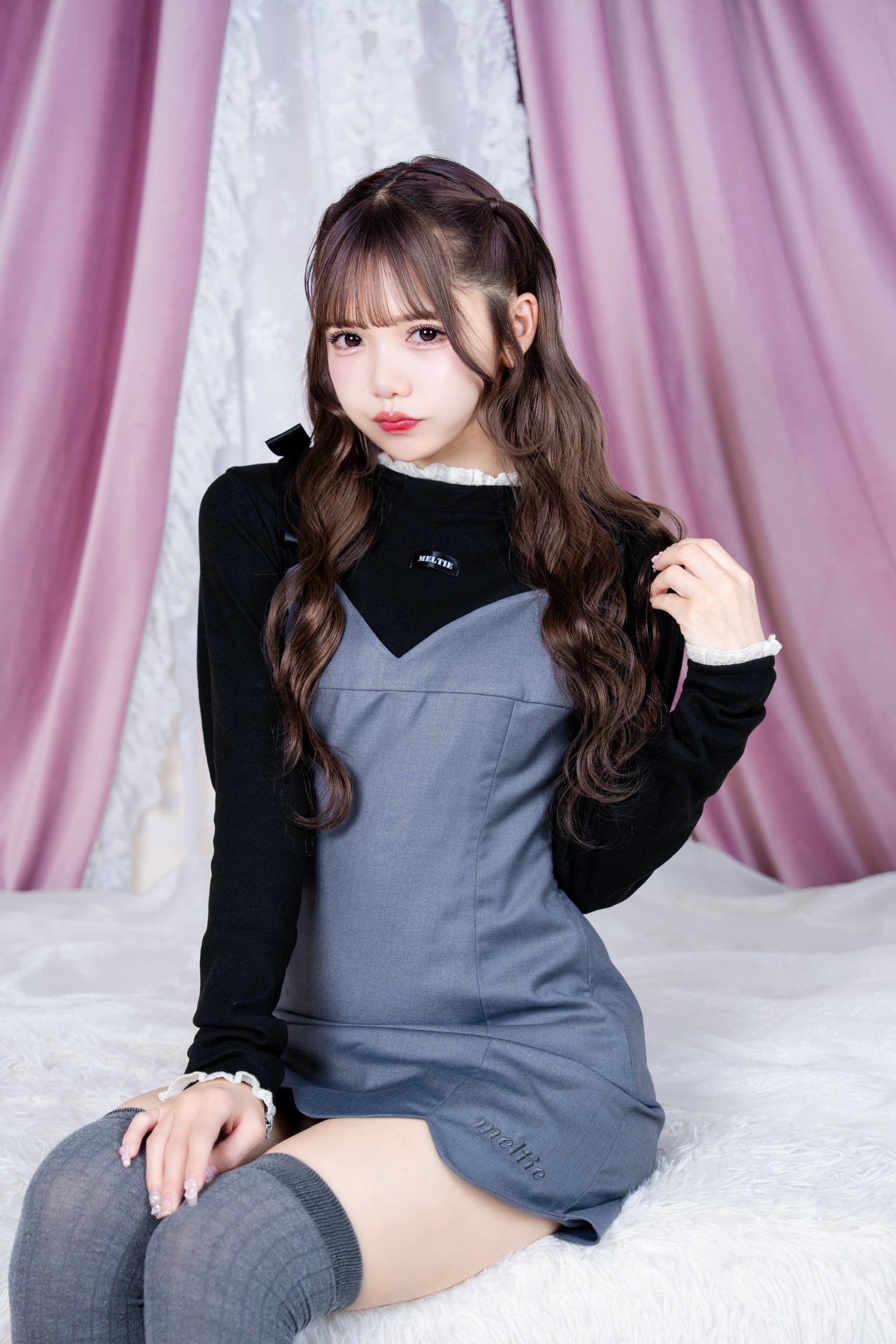 Charming Ribbon Scallop Dress