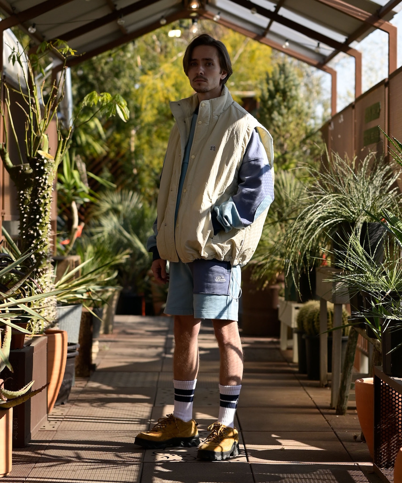 【#Re:room】COLOR PATCHWORK SWEAT SHORTS［REP239］