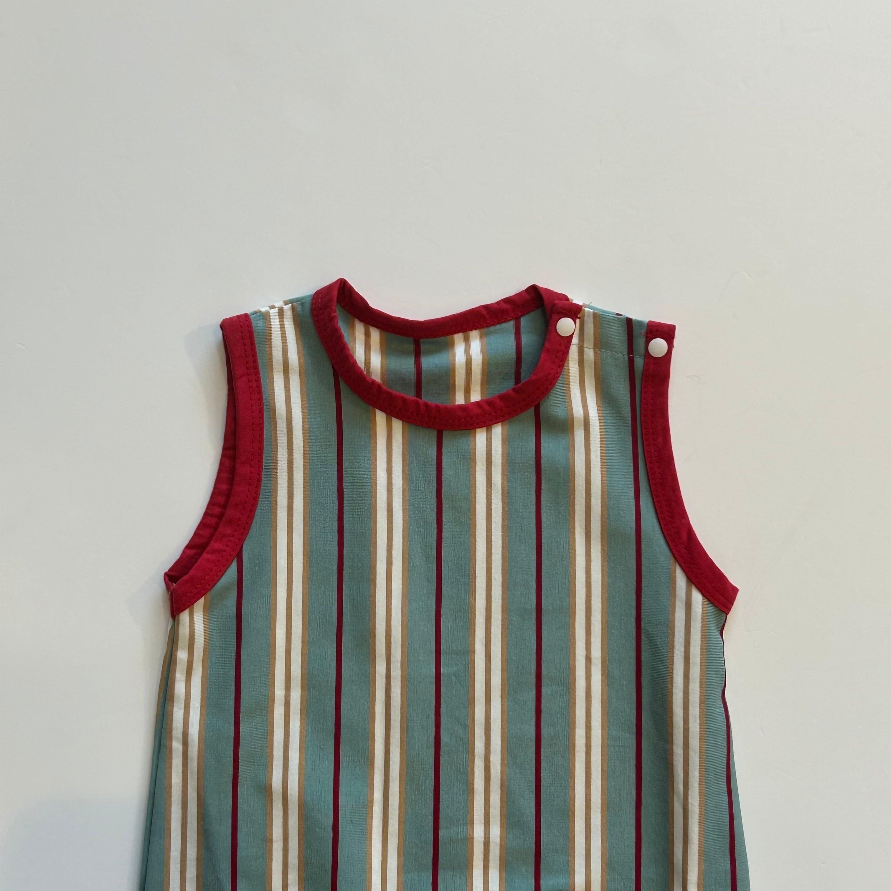 stripe retro rompers