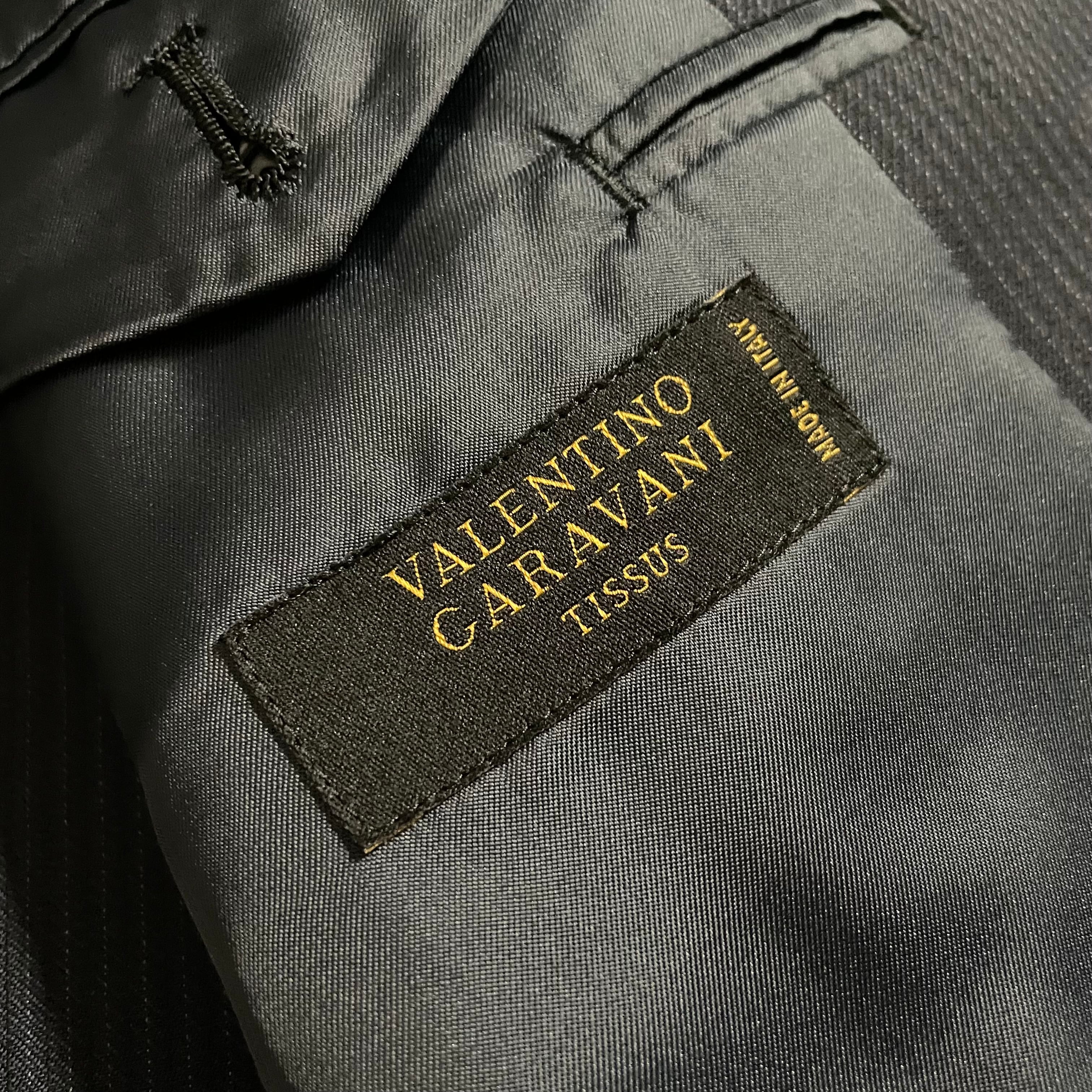 【美品】VALENTINO  イタリア製　ストライプ ウール 　セットアップ　L