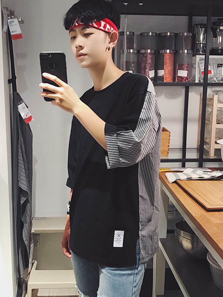 全2色 Tシャツ カットソー シャツ カジュアル おしゃれ 七分袖