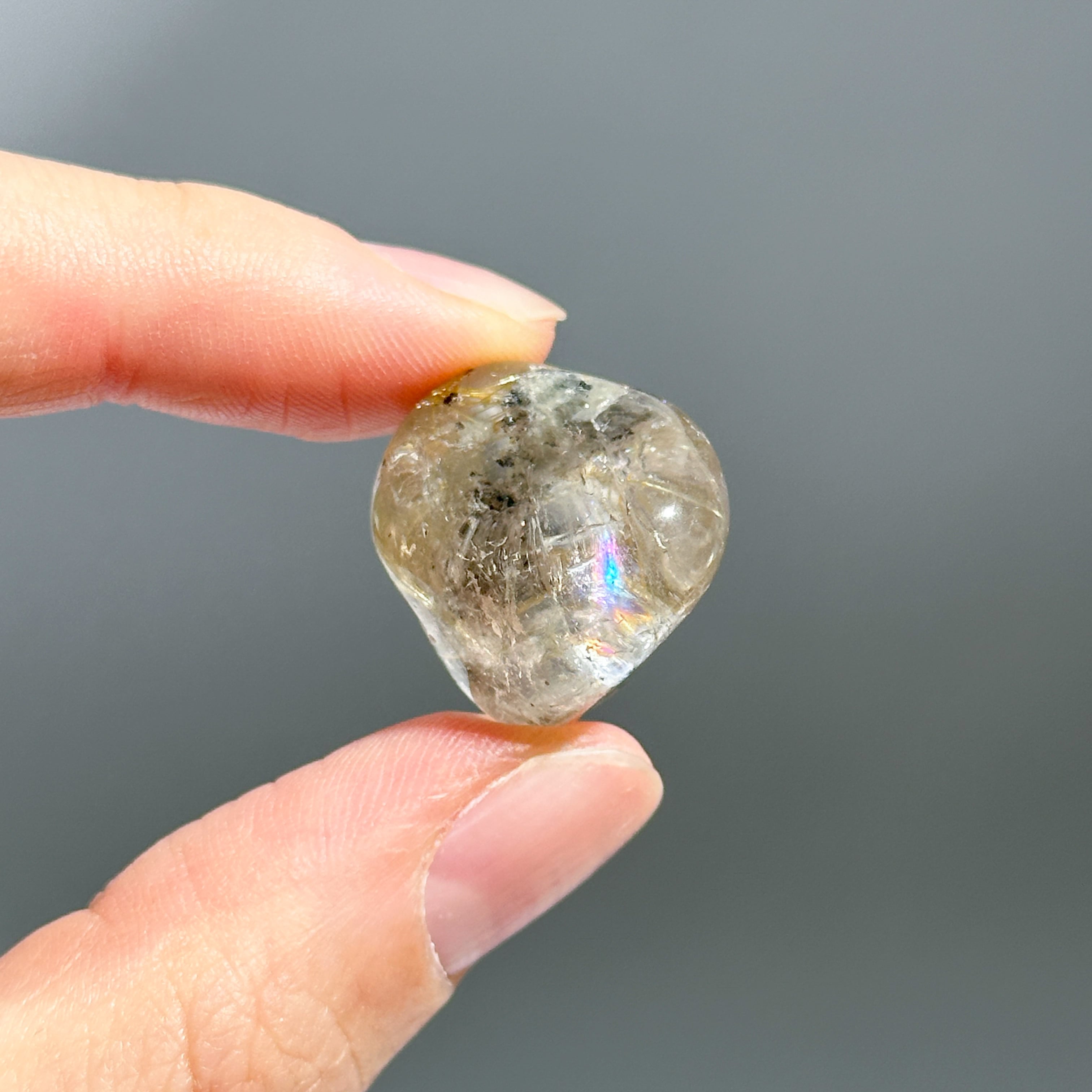 ルチルインクォーツ タンブル41◇ Rutile in Quartz◇天然石・鉱物・パワーストーン