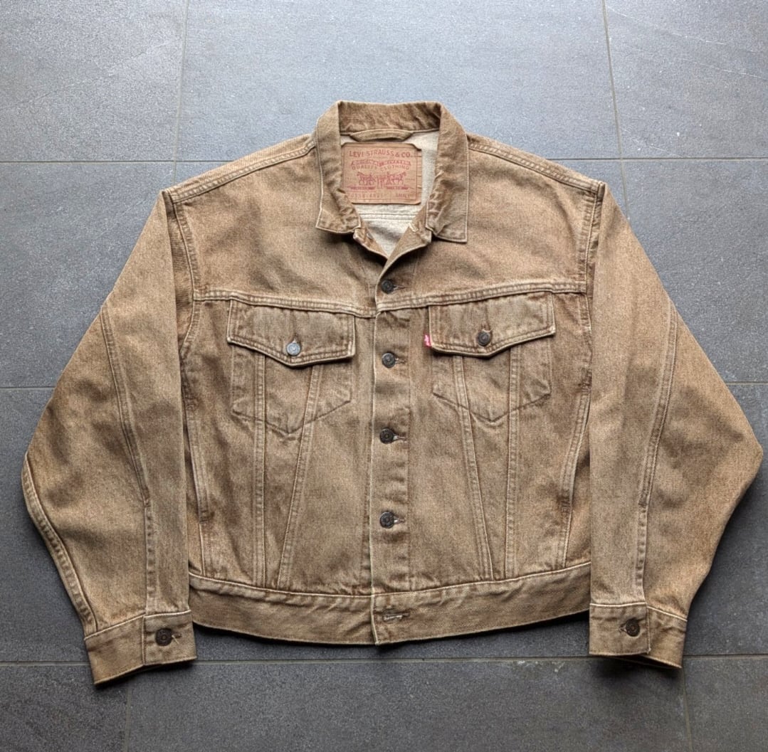 神サイズ!! 90s levis 70598-4826 先染めブラウン trucker jaket 小岩店