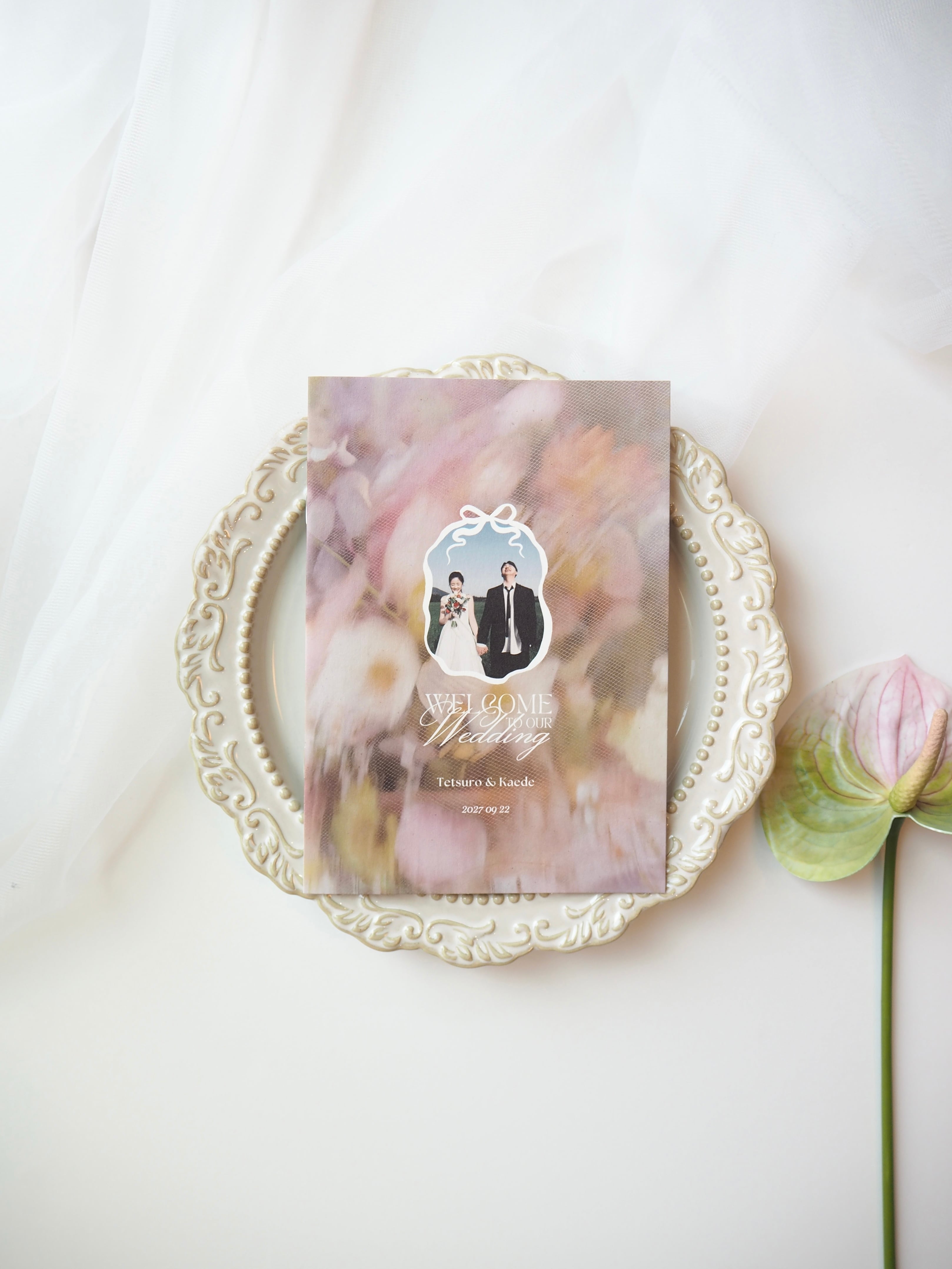 ナチュラルウェディングのプロフィールブック｜ボタニカルデザイン｜B6