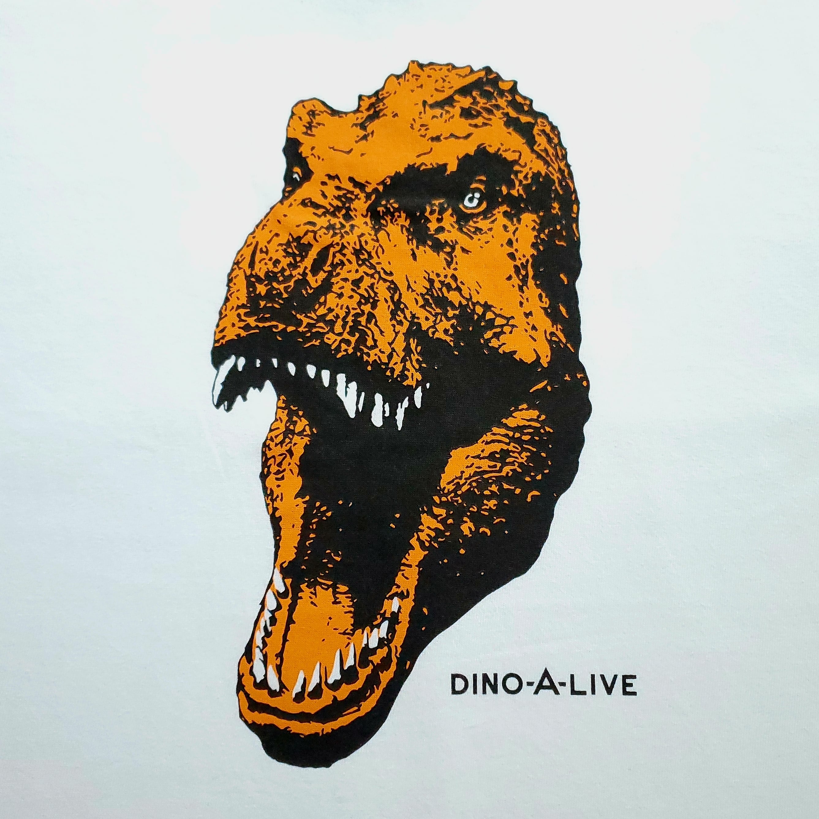 Tシャツ 白（ティラノサウルス顔）大人サイズ | DINO-A-LIVE