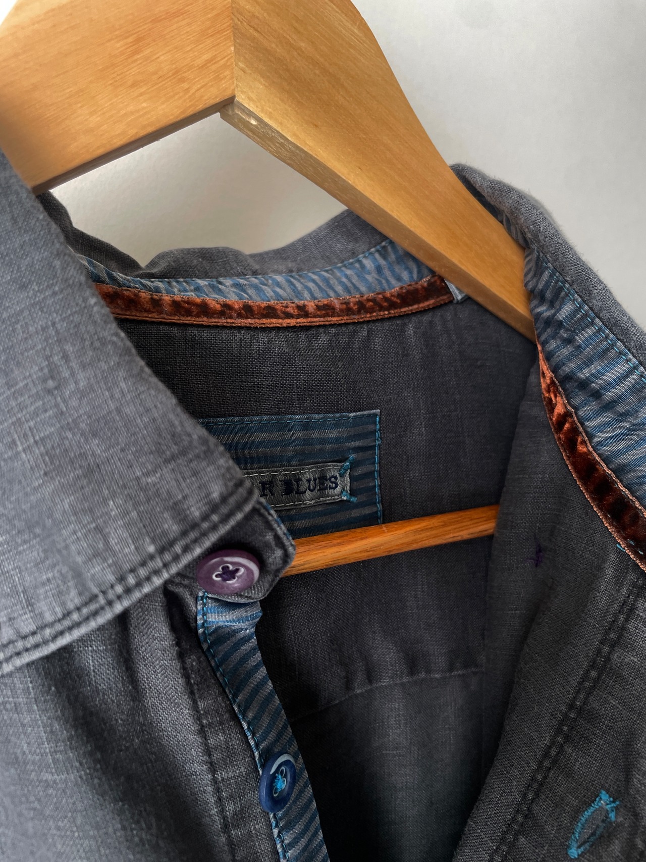 32 BAR BLUES linen shirt - 5