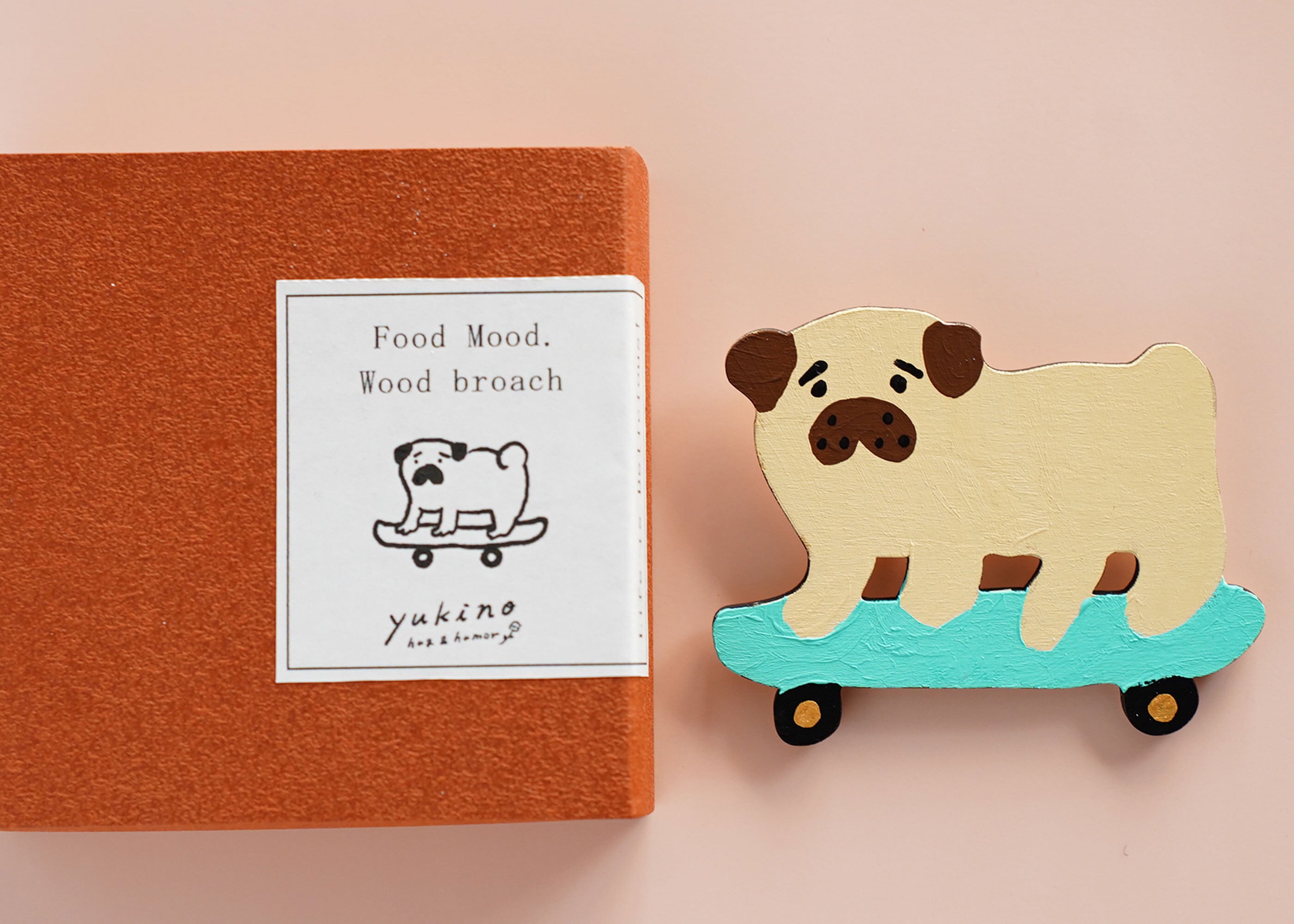 wood objet 原画 ミニブローチ-33