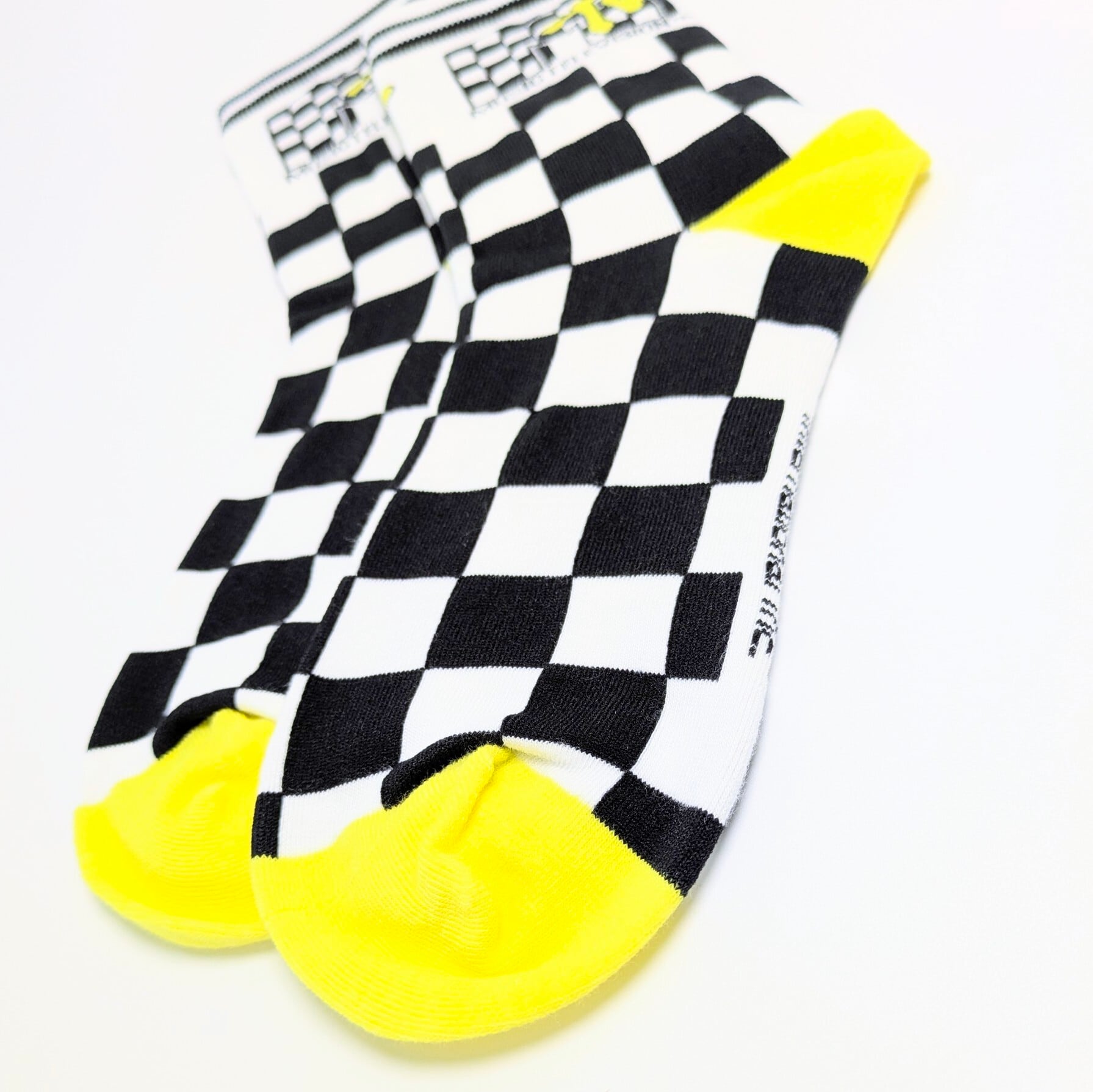 ♧【 crew socks / クルーソックス 】MTV / チェッカーフラッグデザイン 靴下 / ソックス〚アメリカン雑貨 アメトイ〛
