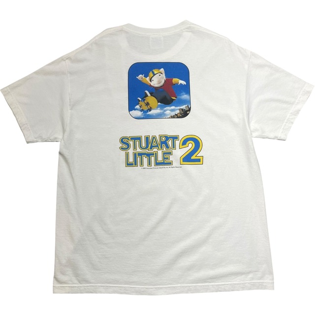 《XL》Hanes ヘインズ Tシャツ 両面プリント スチュアートリトル USA製 no.10486