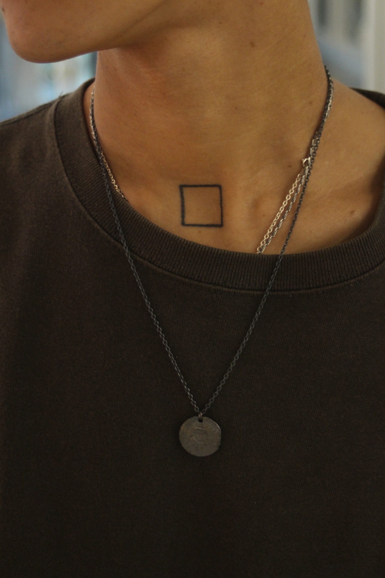 flower top necklace (silver925)