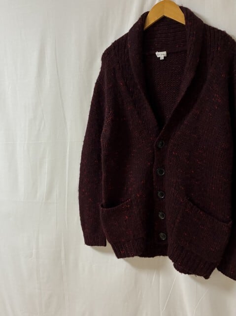 Shawl Collar Design Knit Jacket "Paul Smith"