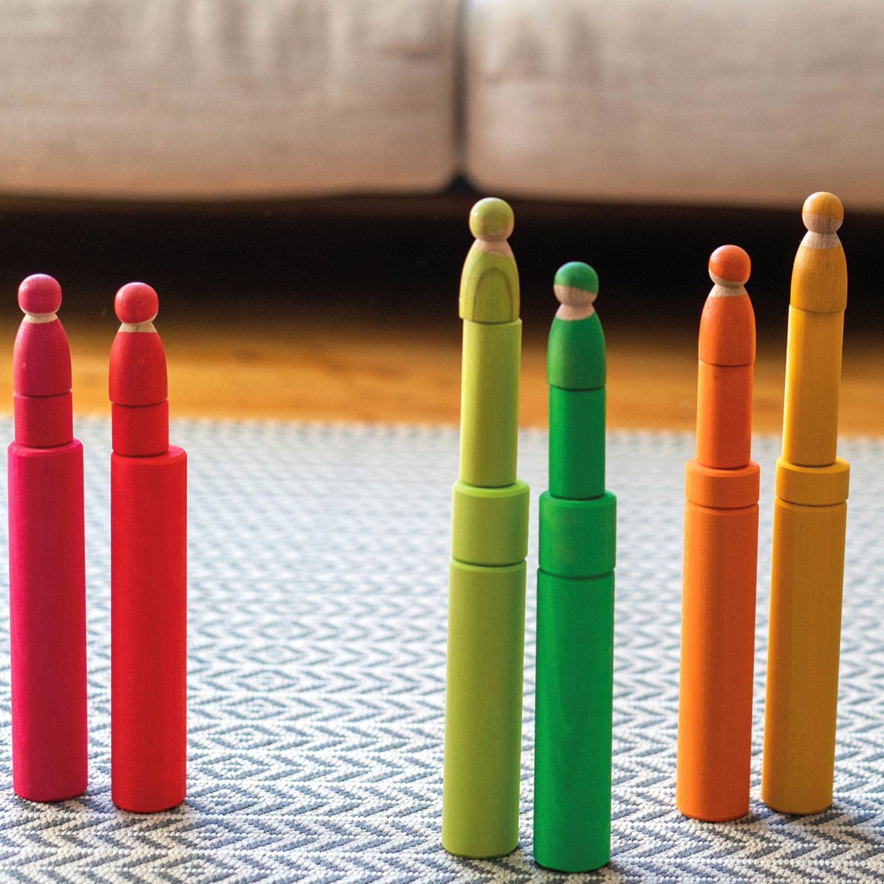 GRIMMS STACKING GAME SMALL RAINBOW ROLLERS | Earth8toys