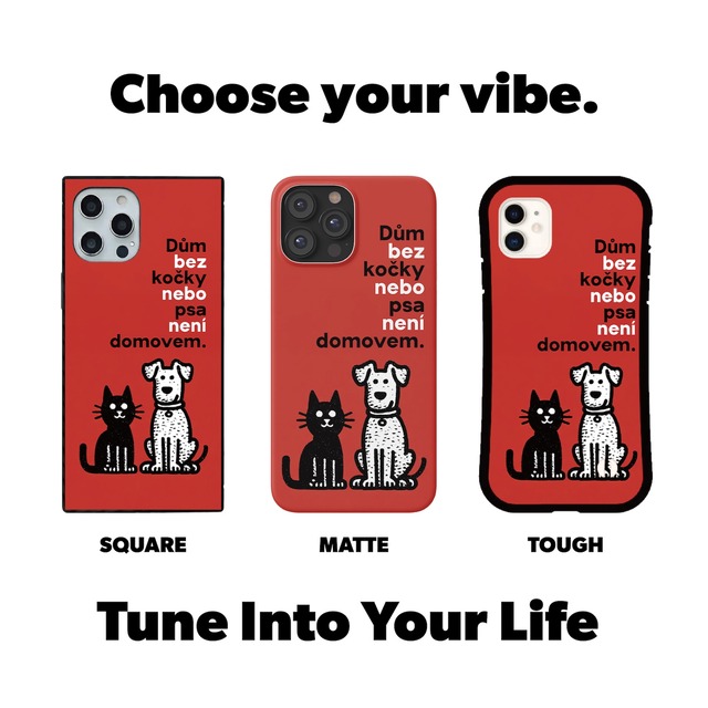 iPhoneケース 犬と猫 北欧レトロポップ｜動物柄のレトロポップ NOR013