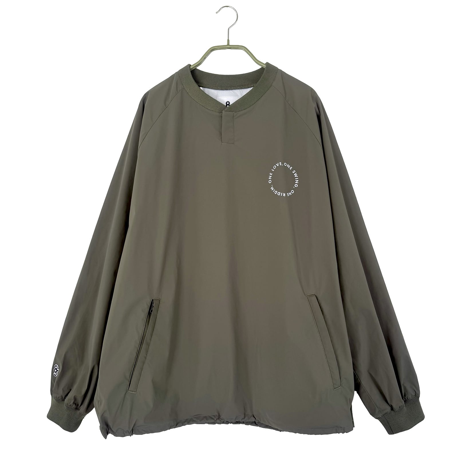 8G UTILITY HENLEY NECK PULLOVER JACKET -KHAKI-