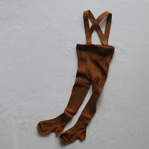 《condor》Merino wool-blend tights with elastic suspenders / カラー938