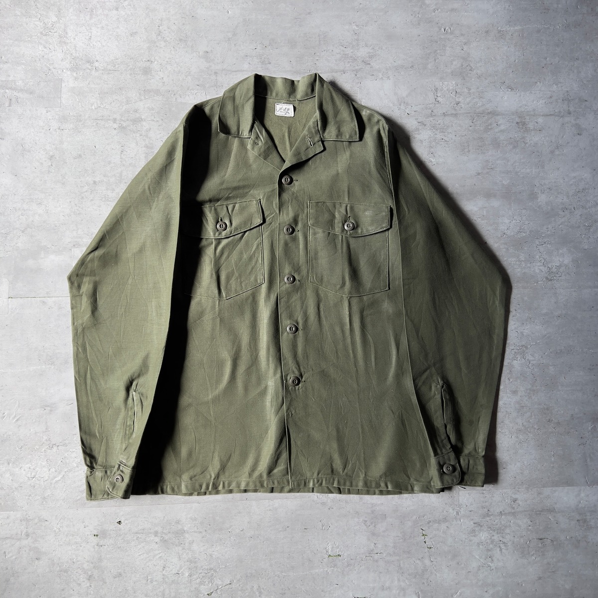 70s “US ARMY” OG 107 Sateen Shirts 70年代 米国軍 73年会計 コットン 