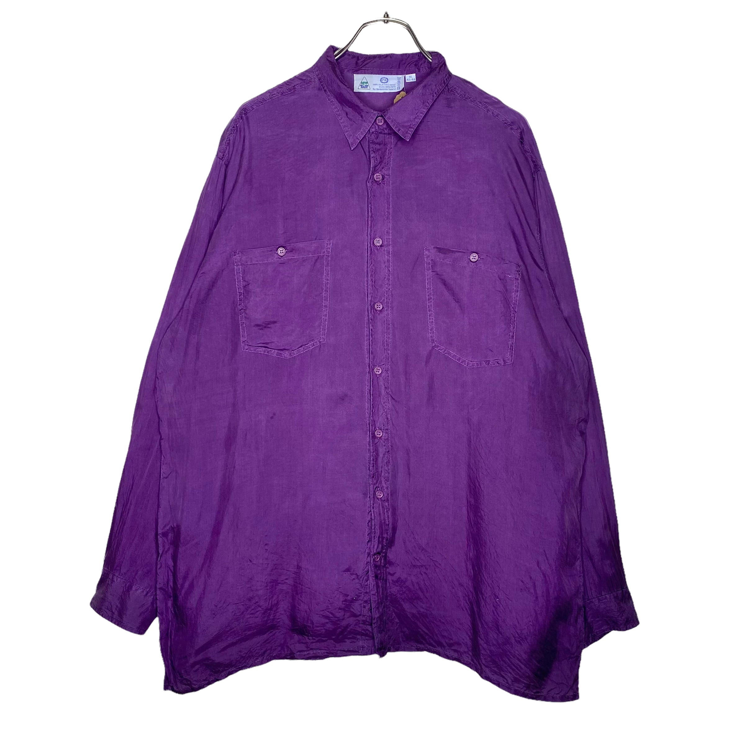NEW FAST 長袖シルクシャツ XL シルク100% | 古着屋OLDGREEN