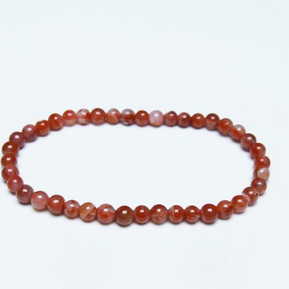 ナンホーンアゲート ブレスレット 5mm 南紅瑪瑙 一点物 メール便可 [M便 1/10] 111-42116