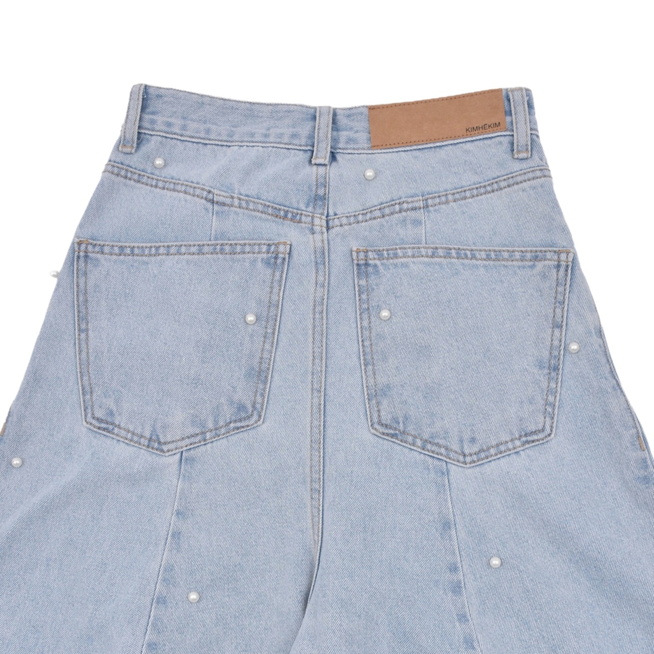 【KIMHEKIM】PEARL EMBELLISHED BALLOON FIT JEANS - 6