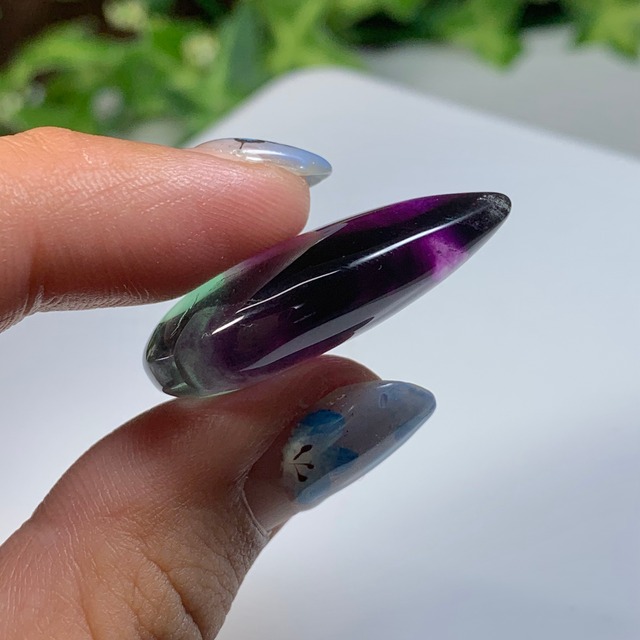 3.透明度高☆グラデーションフローライトルース・しずく型