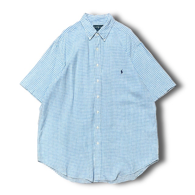 【Ralph Lauren】1990's ギンガムチェックリネンシャツ