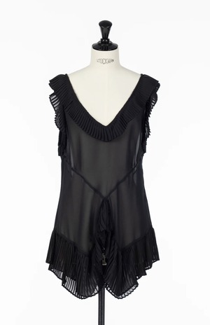 【26SS】FETICO フェティコ / PLEATED SHEER TOP