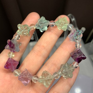 2こんぺいとうフローライトブレスレット