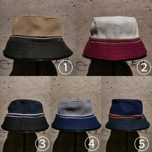"Deadstock" Euro Vintage Cotton Knit Bucket Hat -5 color-