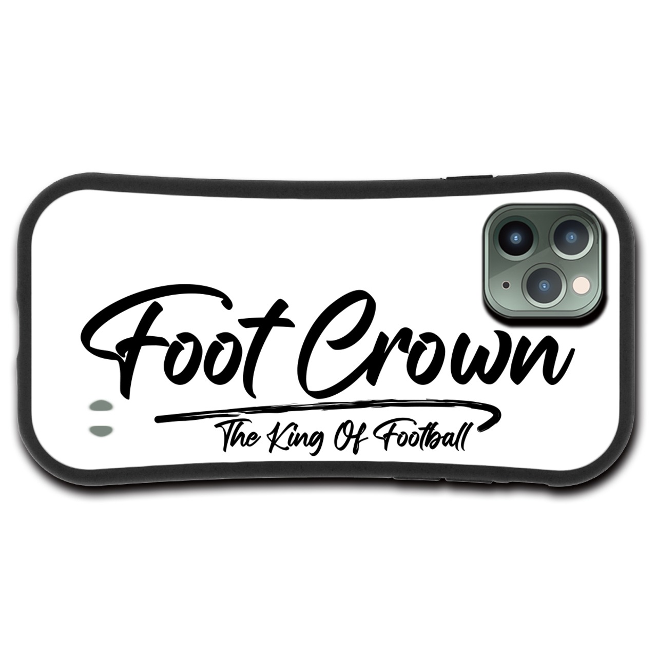 フットクラウン グリップ型スマホケース ホワイト&ブラックデザインタイプ iPhone全機種対応 - 4