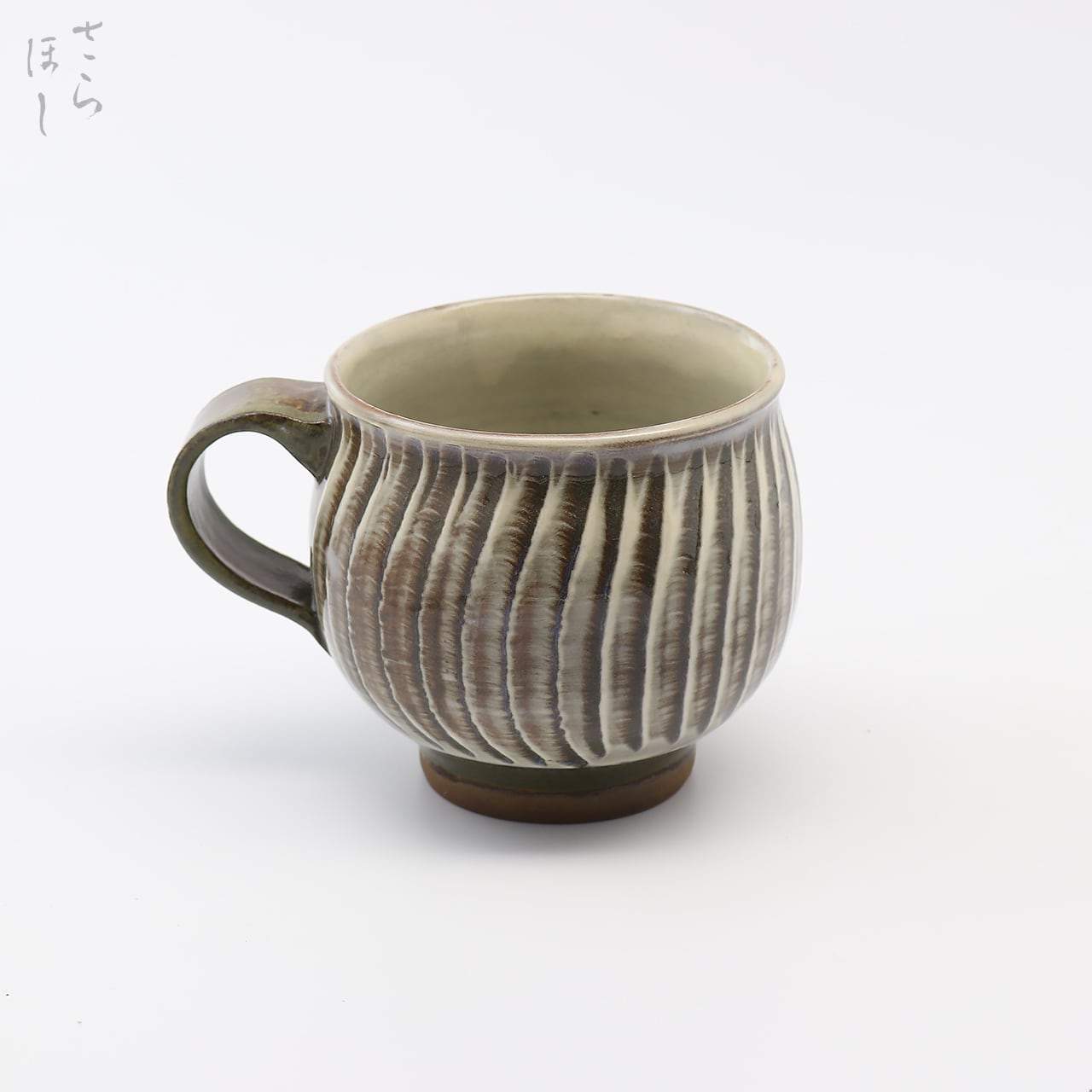小鹿田焼 小袋窯 コーヒーカップ 打ち刷毛目 直径約8.5cm 陶器 和食器