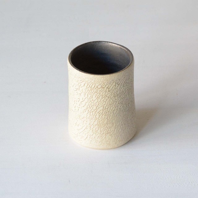 吉永哲子 コップ ひび白 掛分（メ）