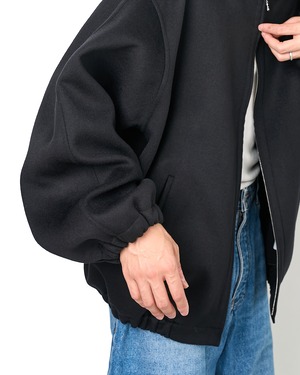 ssstein "W/CA DOUBLE FACE CLOTH ZIP JACKET〔BLACK〕"