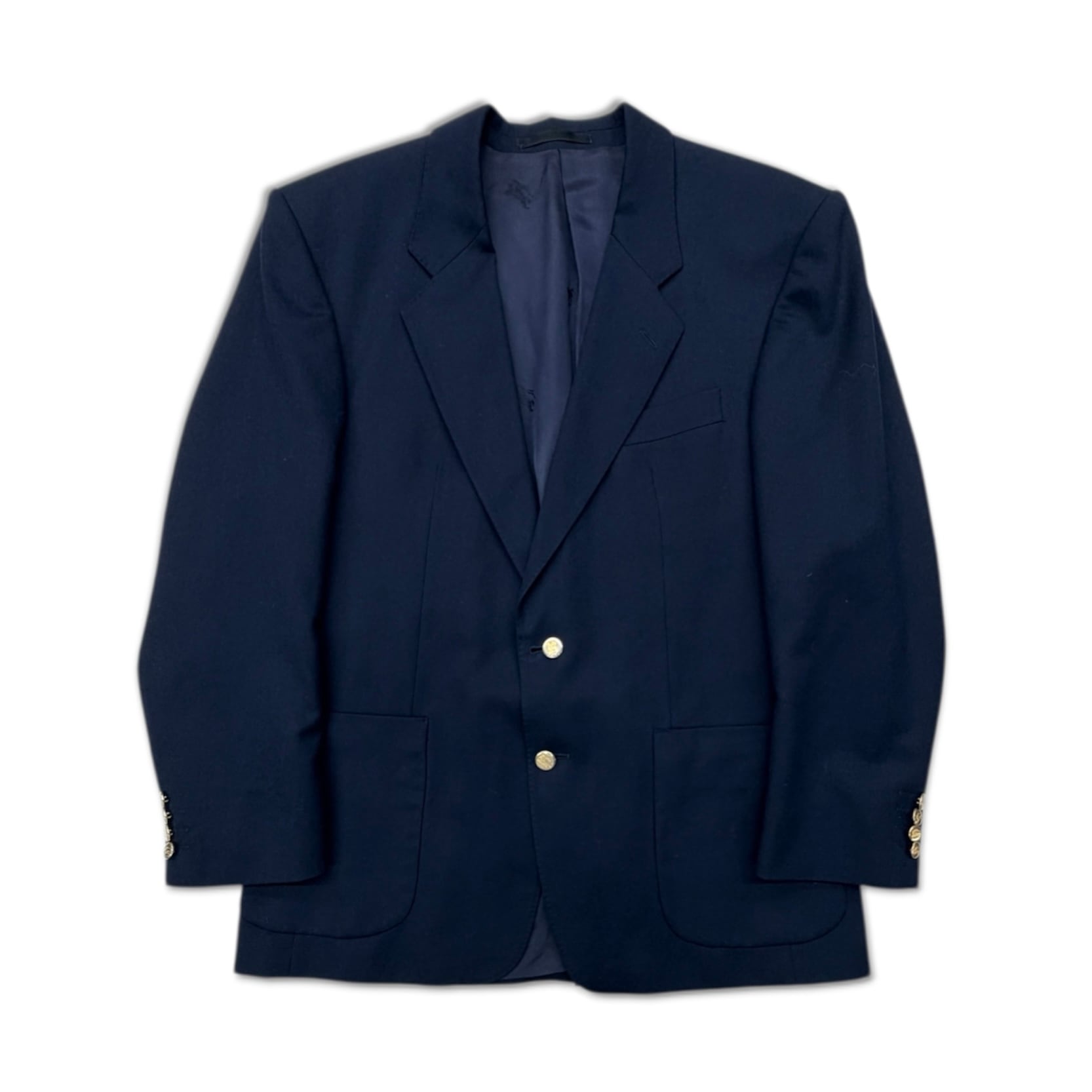 Burberrys 英国製 紺ブレ ダブルジャケット ネイビー 46 バーバリー BURBERRYS】英国製 burberry blazer 古着 紺ブレ | no pain no gain